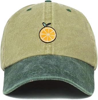 Trendy Apparel Shop Orange Patch Pigment Dyed Washed Two Tone Baseball Cap