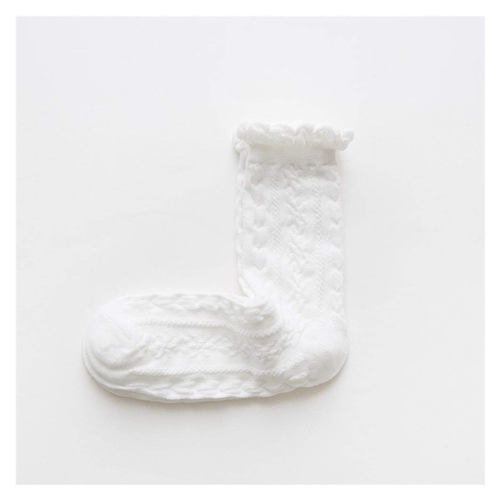 Chaussettes JK blanches en coton avec dentelle et motif cœur pour étudiante style douce sœur