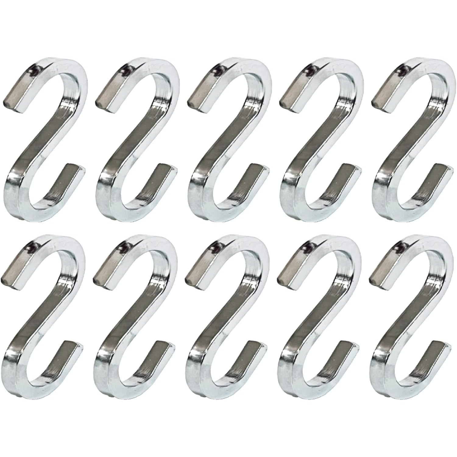 Amazon｜ユノックス シルバーSフック大 10個セット 耐荷重20kg S字