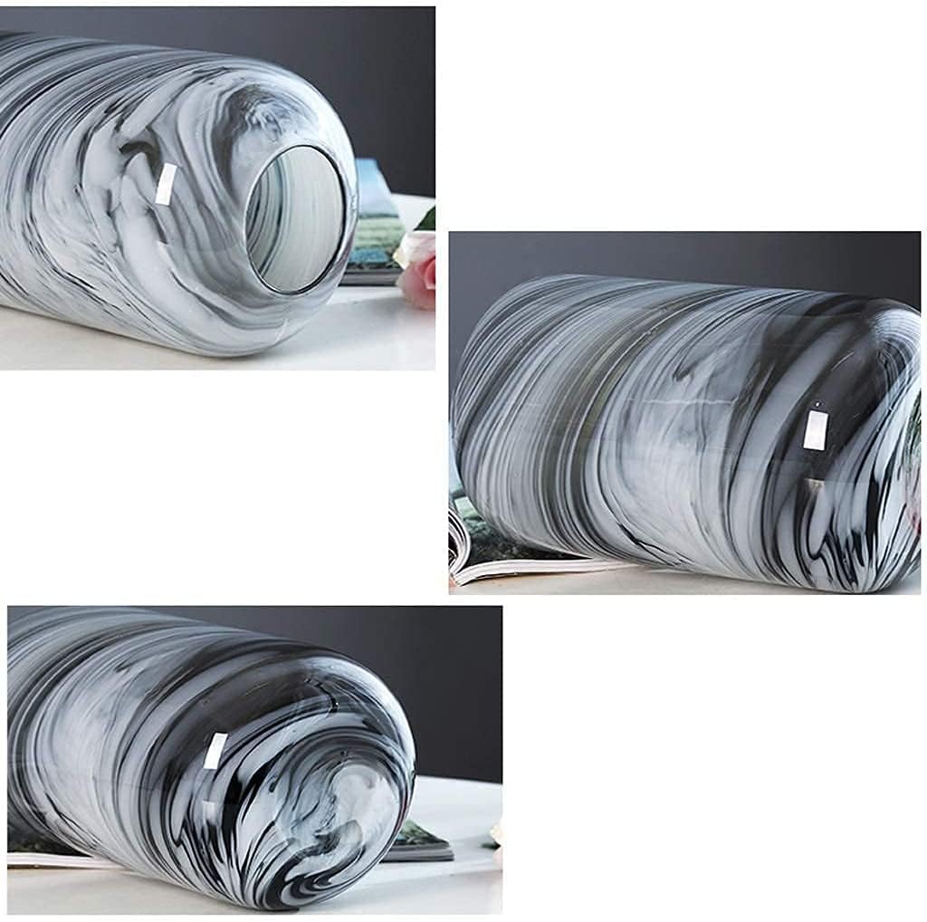 Decorative Vase Stained Glass Vase Decoration Flower Arrangement Home Vase Decoration Flower Vases (Color : Gray),Green (Color : Green)