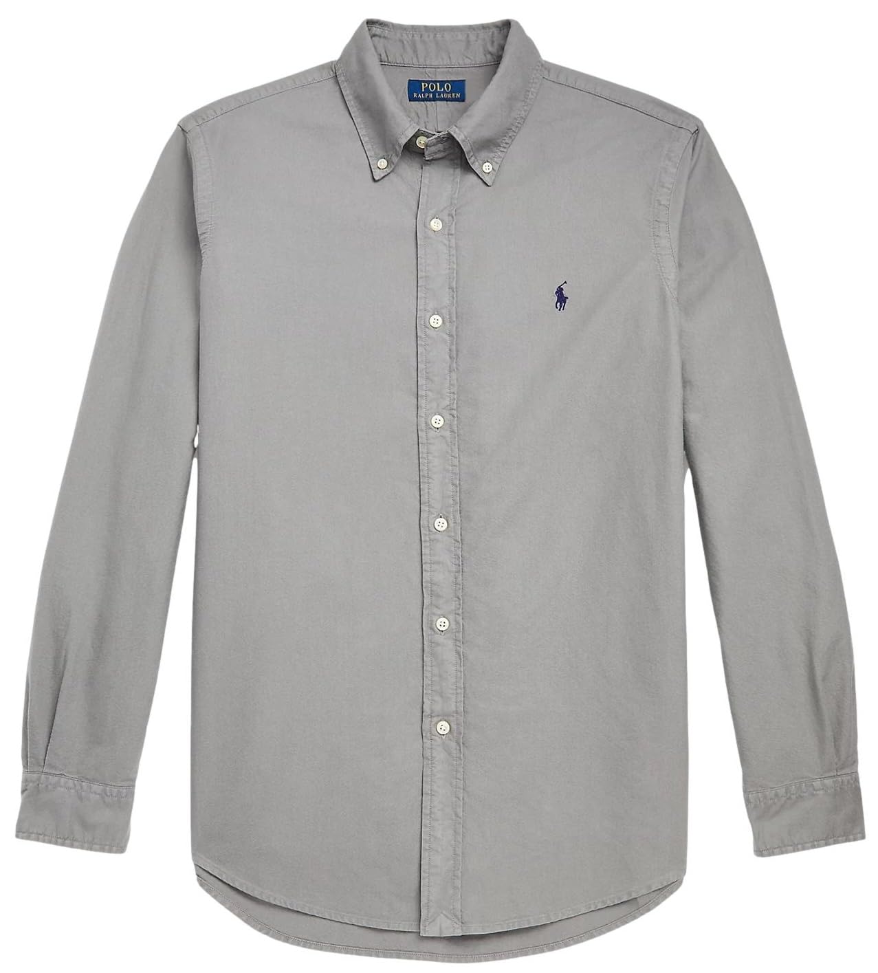 Polo Ralph Lauren Mens Classic Long Sleeve Oxford Shirt, Ralph Lauren Grey., Large