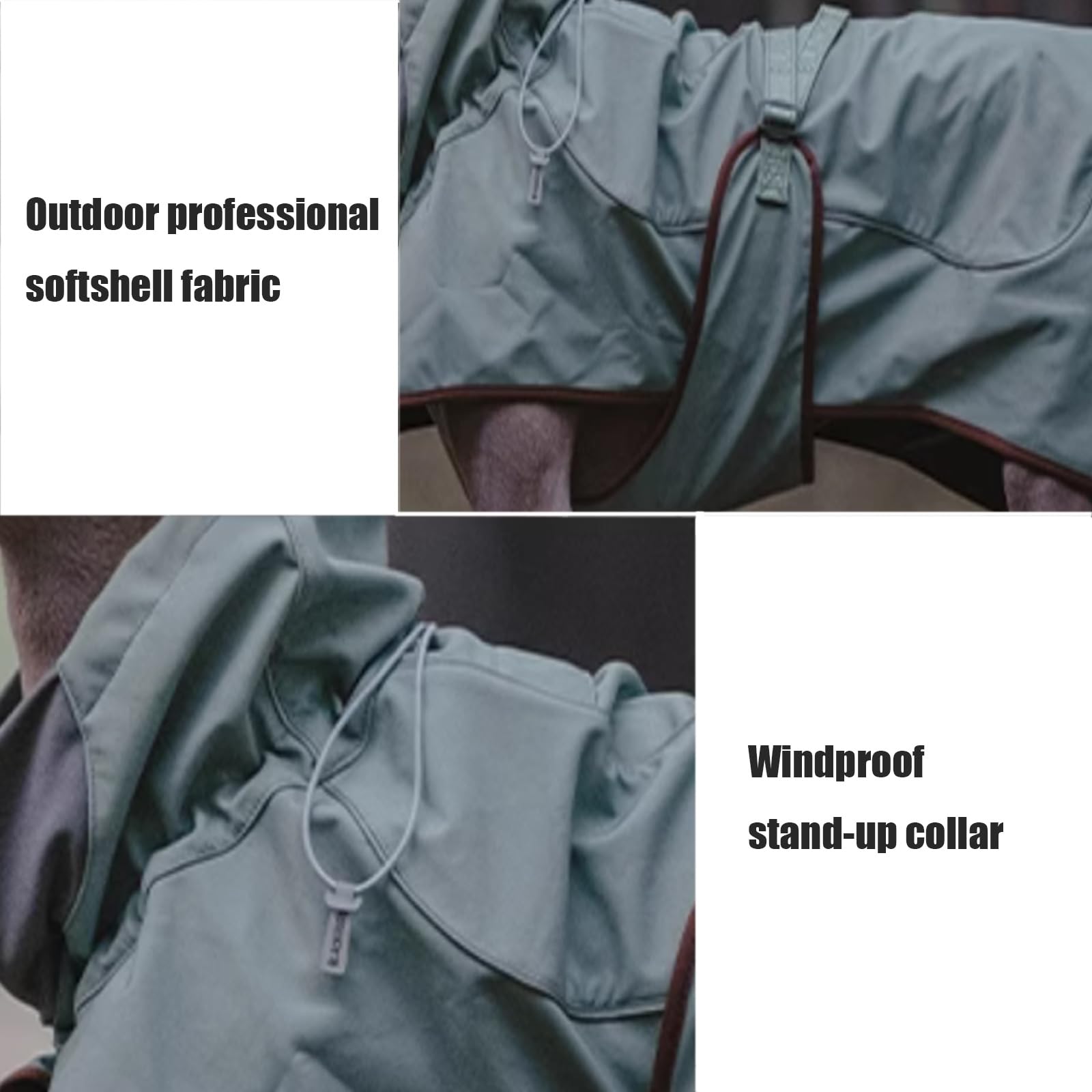 Abrigo Impermeable para Perro, Chaqueta de Cuello Alto Reflectante y Ajustable Abrigo de Invierno Softshell Chaqueta de Perro,Marrón,XXL