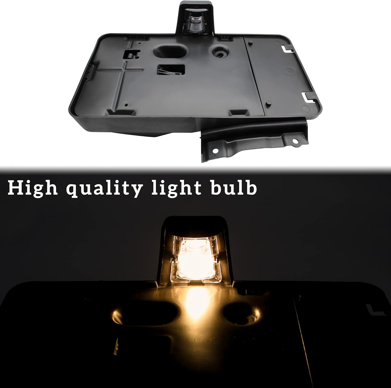 KEWISAUTO Rear License Plate Frame for Wrangler 07-18, Rear License Plate Mounting Bracket Holder for Jeep Wrangler JK JKU 2 & 4 Door 2007-2018 Accessories (1PCS, Replace #68064720AA)