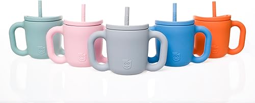 Miniatura 9 de TalkTools ITSY - Taza de entrenamiento de silicona para bebé, mini taza con popote para bebé, antifugas, a prueba de derrames y sin BPA, con