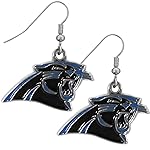 NFL Siskiyou Sports Womens Carolina Panthers Chrome Dangle Earrings One Size Team Colors
