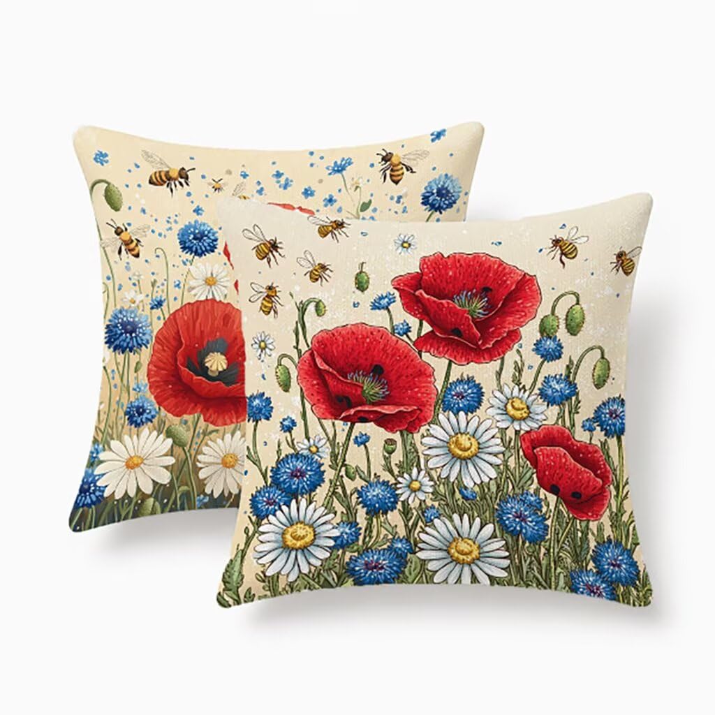 Housses de coussin extérieur 55x55 beige imperméables pour votre jardin