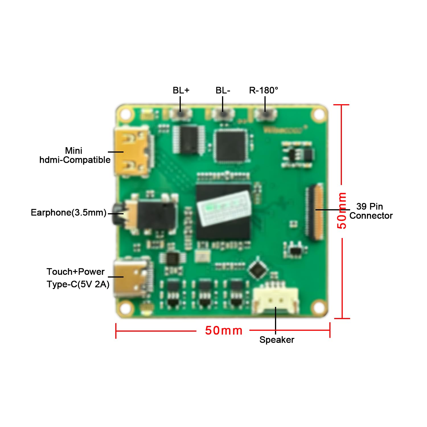 wisecoco AMOLED Display 7 Pollice FHD 90Hz Alta Frequenza di Aggiornamento 850 Nits Ad Alta Luminosità IPS Touch Panel per Raspberry Pi Laptop Camera Switch PS4/5 Display da Gioco Schermo fai da te