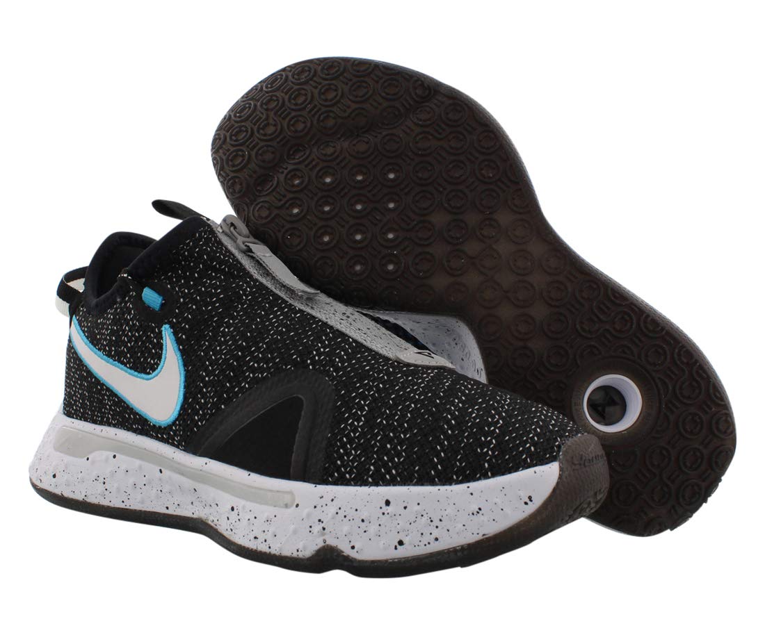 Black & White Wolf Grey Nike PG 4 Basketball Trainers - Men's