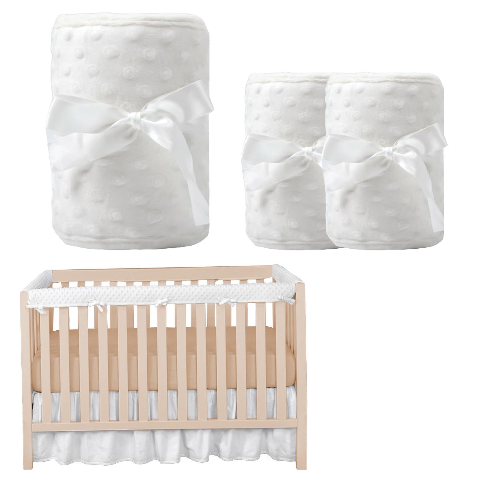 Set di 3 paraspigoli per lettini, protezione per il letto, paraspigoli, protezione universale per gli angoli, protezione dei bordi (bianco)
