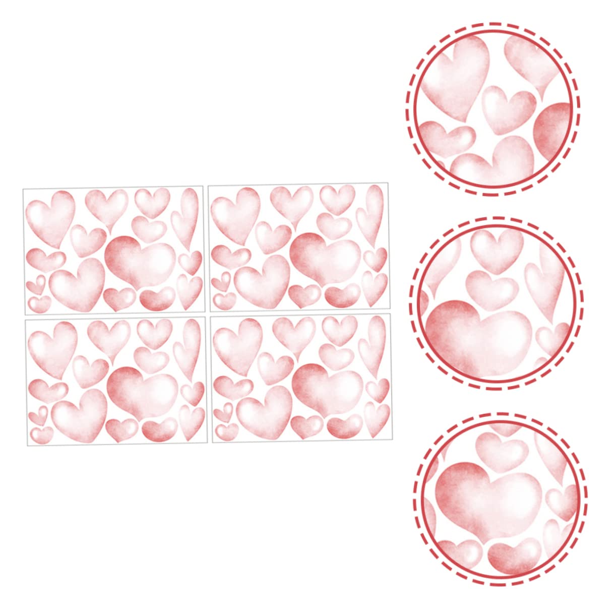 HEMOTON 5 Set Di Adesivi Murali A Forma Di Cuore Per La Decorazione Della Casa Adesivi Murali Per La Cameretta Dei Bambini