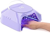 Vista 2 de M - GlowPro - Lámpara de curado de uñas híbrida profesional de 86 W inalámbrica recargable UV LED, secadora de uñas inalámbrica para uñas de gel