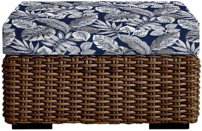 Miniatura 3 de RSH Décor - Cojín otomano de espuma individual para interiores y exteriores, (23 x 19 x 4 pulgadas, casco azul lapislázul)