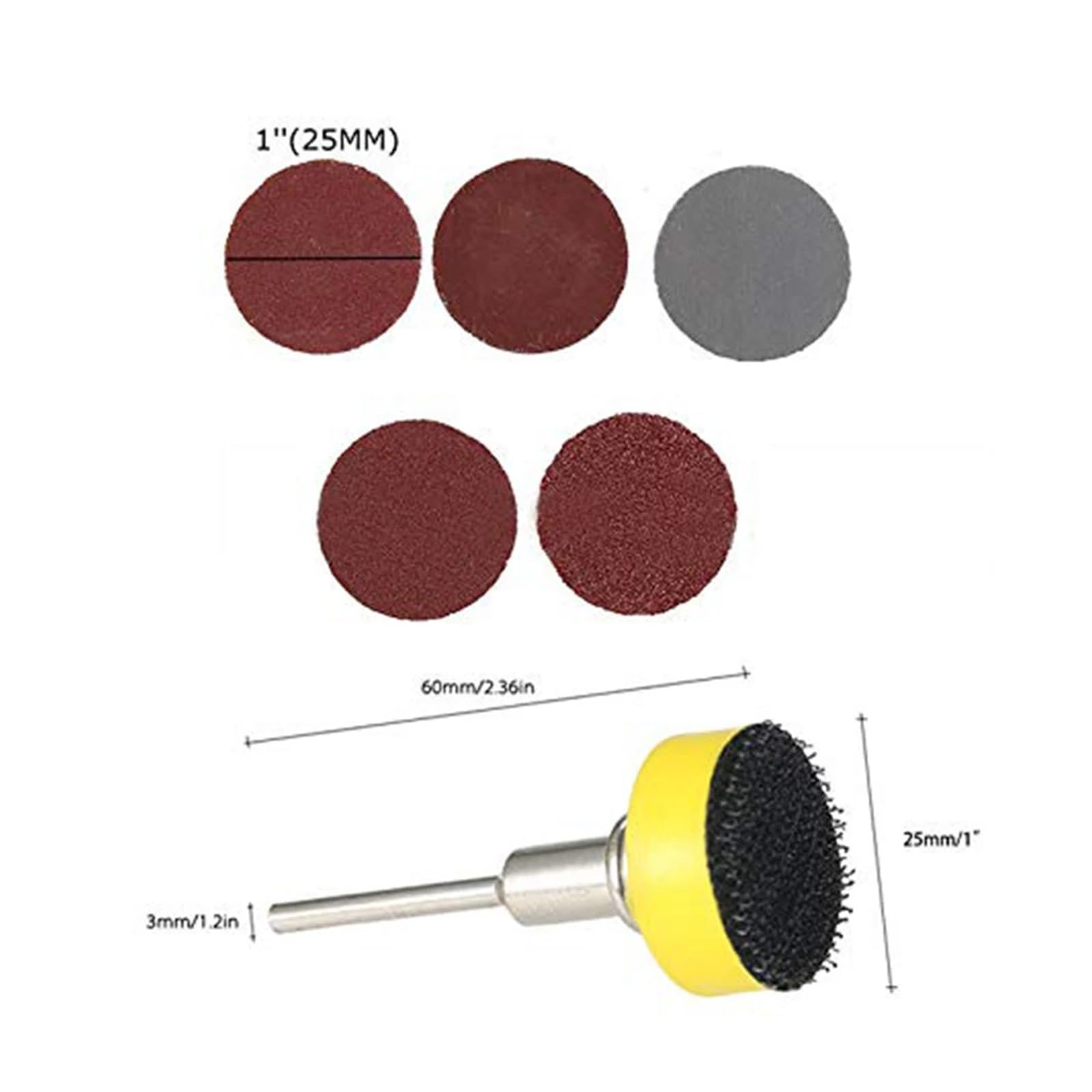 GYQAZSS 100pcs 1inch (25mm) Sanding Discs Pad 100-3000 Grit Abrasive Polishing Pad Kits for Rotary Tool Sandpapers Accessories