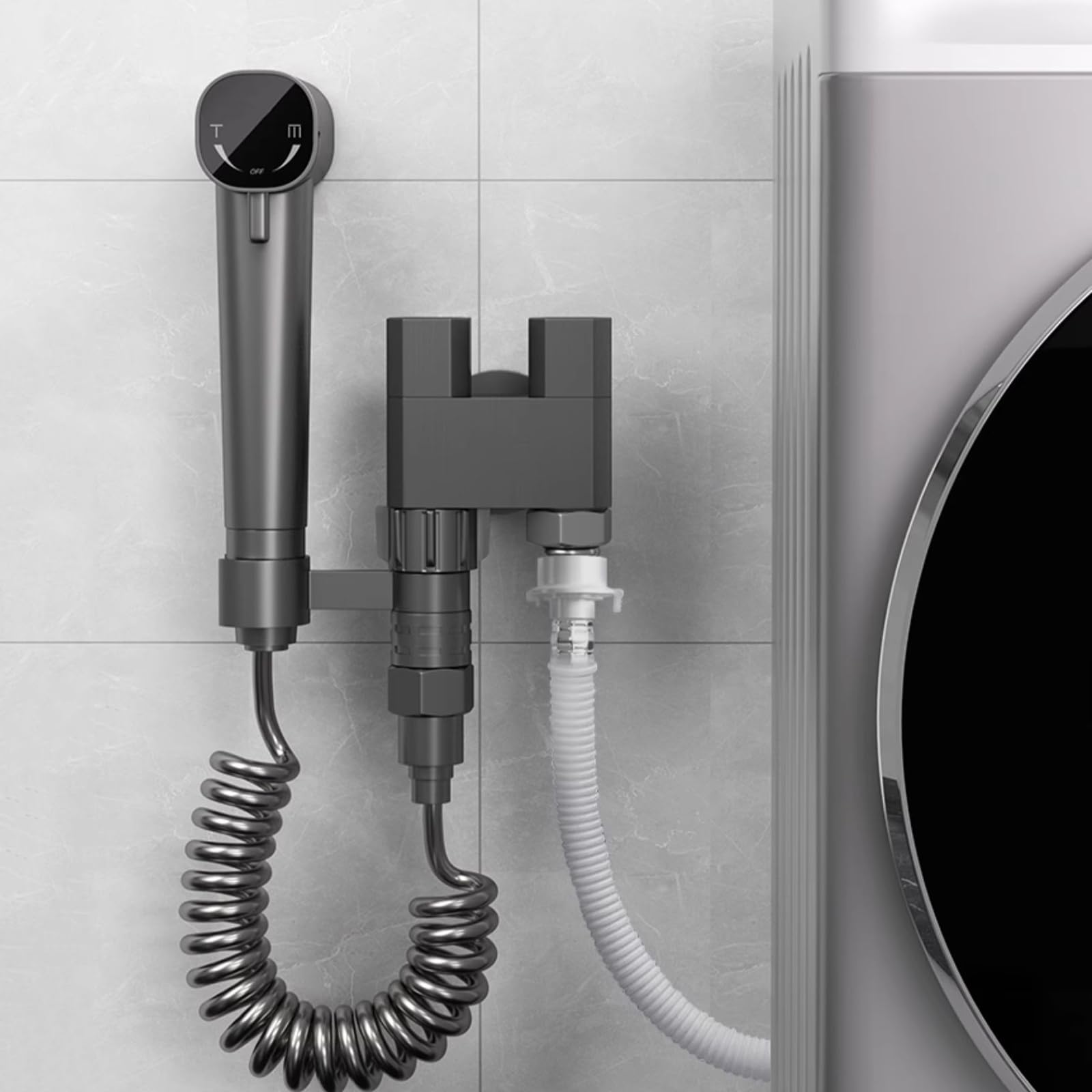 Duchas Higienicas para Wc Gris Grifo Bidet para Wc para Inodoro,Baño de Mascotas,Higiene Personal