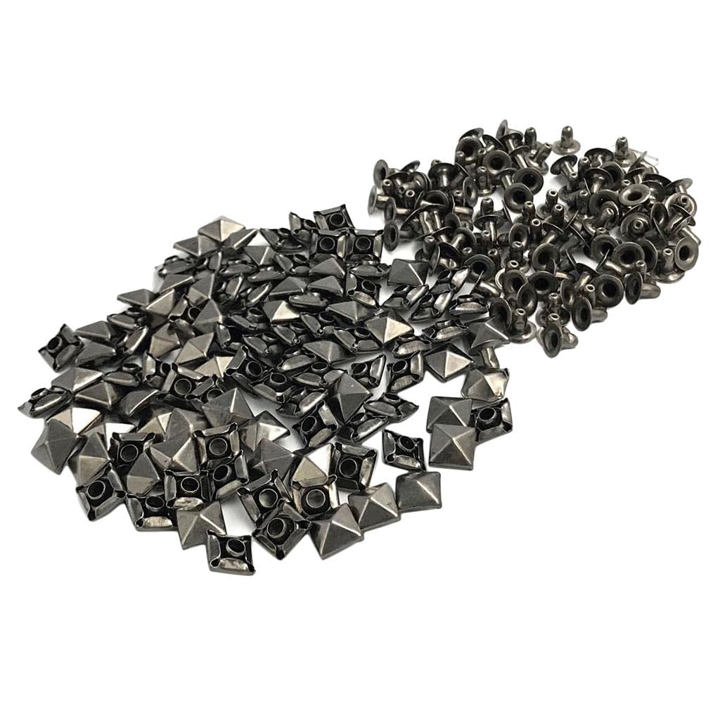 HEAVENGLOW 100 Sets Pyramid Square Stud Spikes Rivets DIY Bag Shoes Leather Craft 6mm | Crafts | Leathercrafts | Leathercraft Accessories | Studs, Rivets & Tacks-image-45