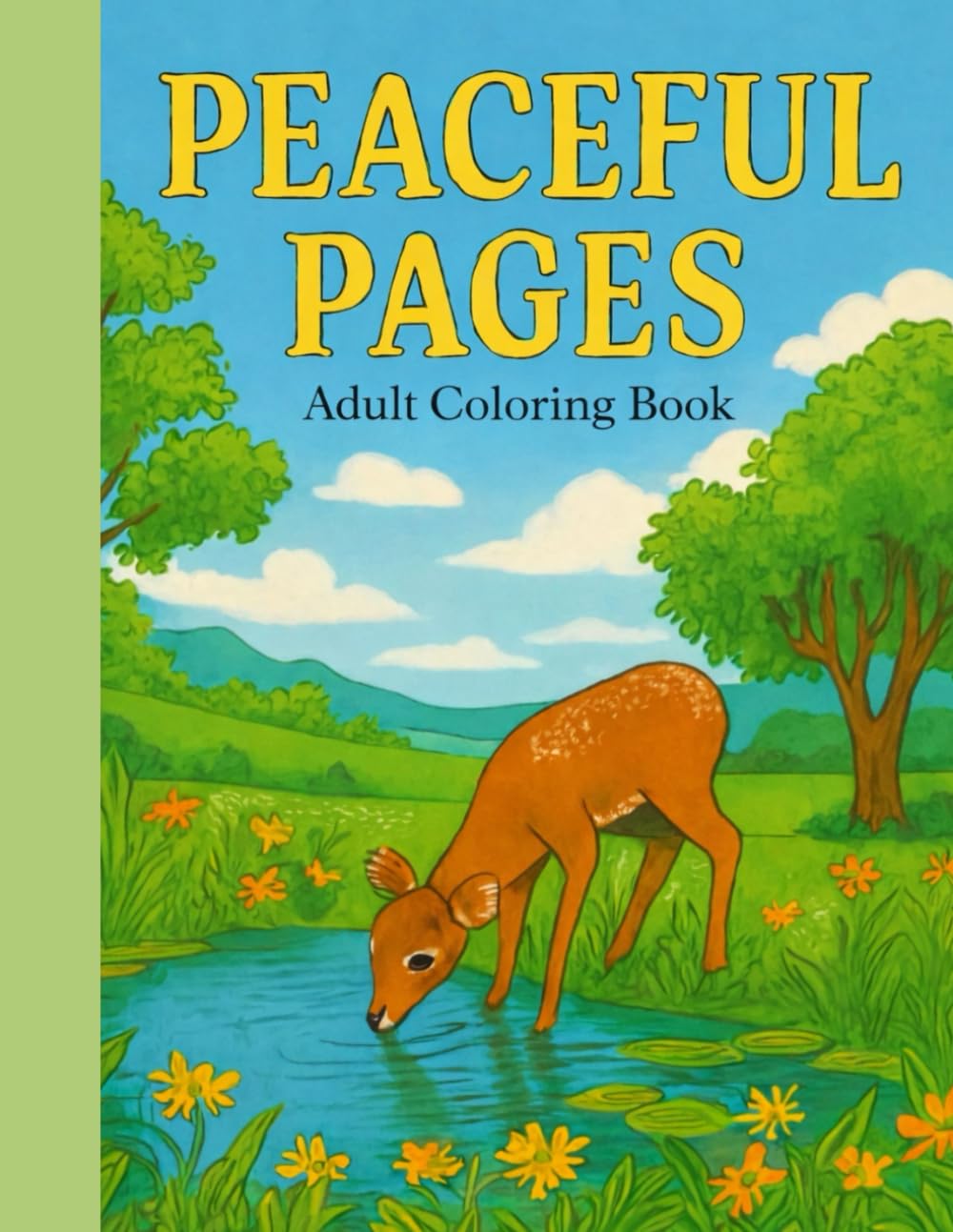 Peaceful Pages Coloring Book: / 36 pages to color / 8.5 x 11 inch / coloring book/