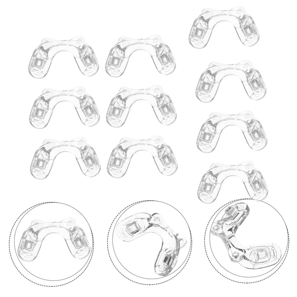 Mikikit 10 Paires de Plaquettes Nasales en Silicone pour Activités en Extérieur pour Lunettes Garçon et Filles Support de U Antidérapant Double Trou