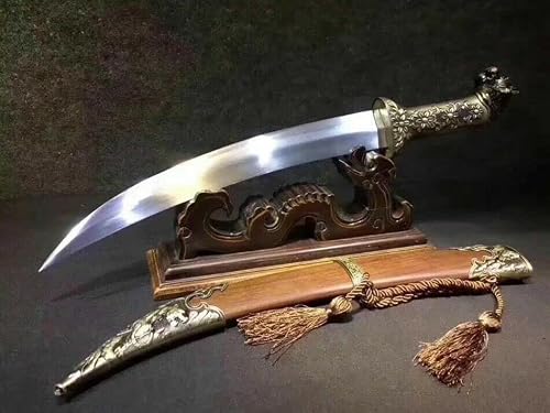 ZPGP Handmade Mongolia Scimitar Dagger Knife Sword 1060carbon Steel Rosewood