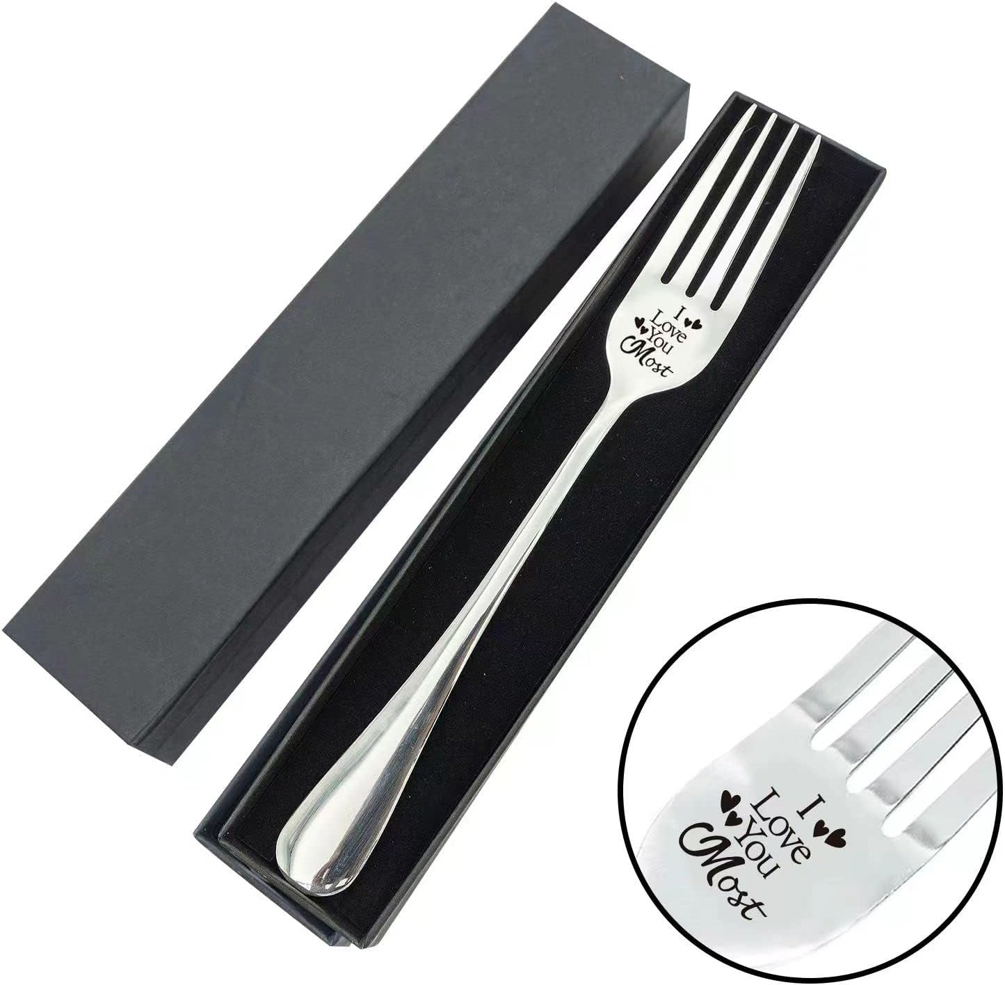 VICKHU I love you gifts for boyfriend girlfriend dad mom,I love you most engraved