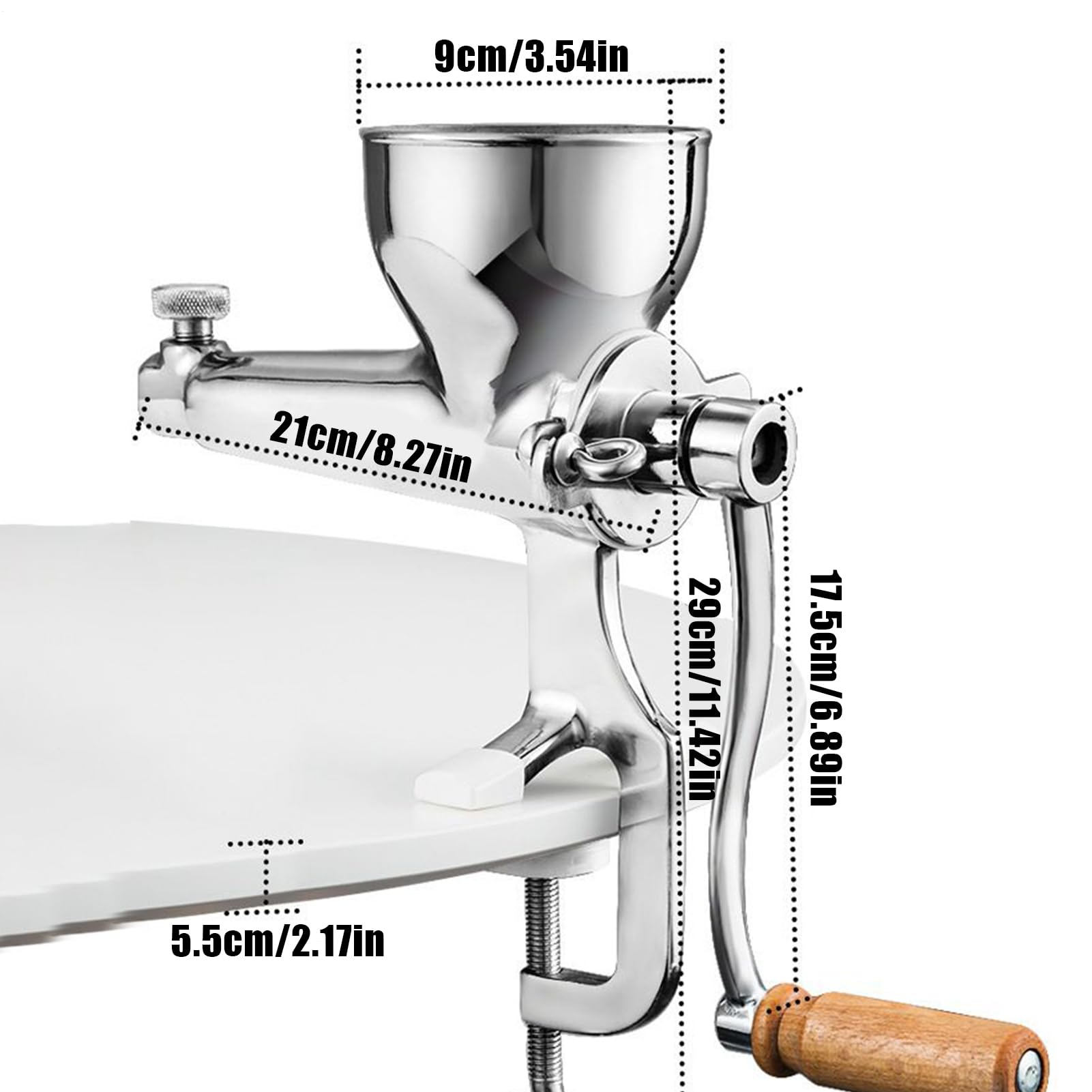 Extracteur De Jus Manuel Presse-fruits et Légumes en Acier Inoxydable | Avec Manivelle Et Brosse De Nettoyage Pour Agrumes pour les Agrumes, le Raisin, la Canne, l'Orange et les Baies