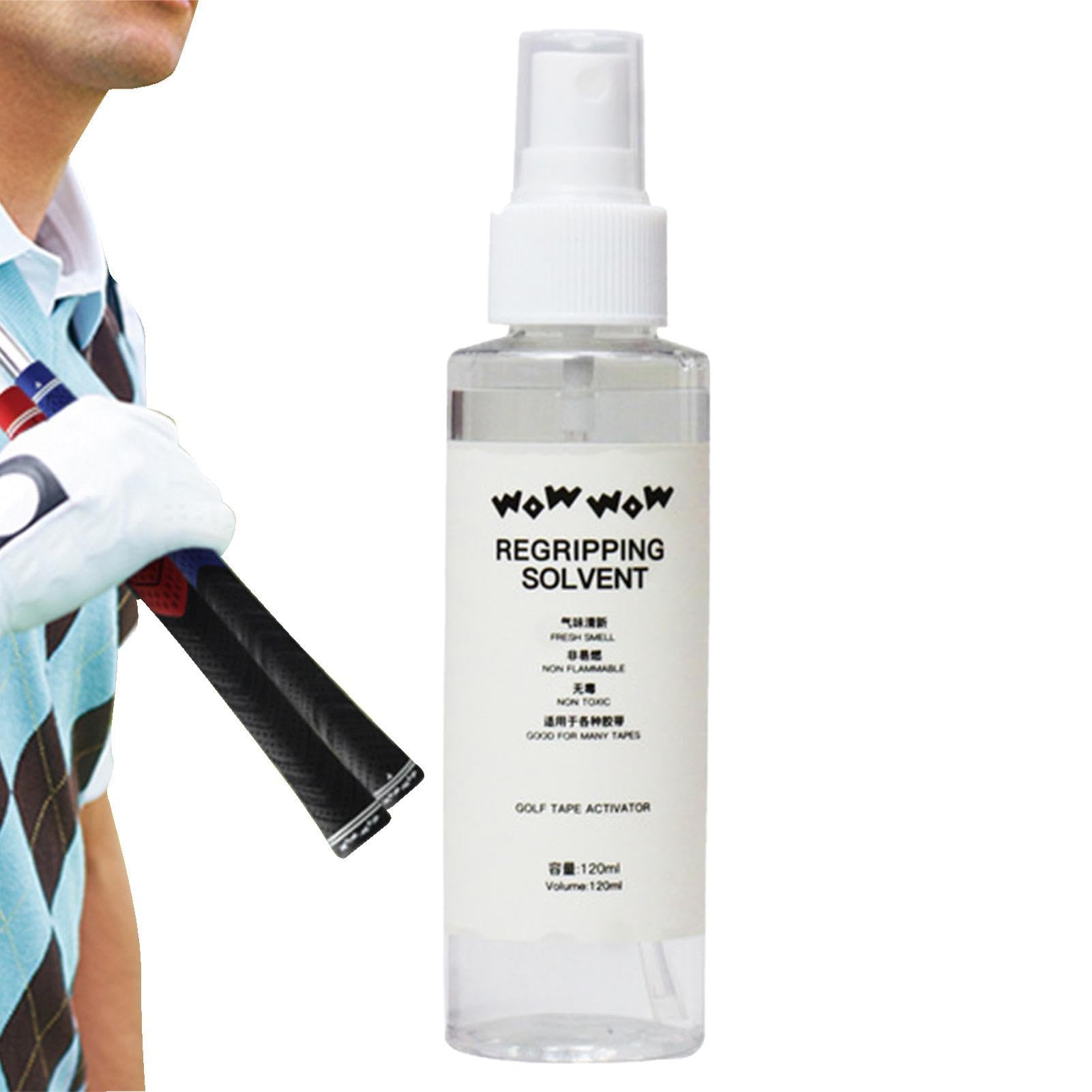Golf Grip Solvent, 120 ml Golf Club Regripping Solvent Solution, Professional Repair Solution for Easy Repping and Grip Repair
