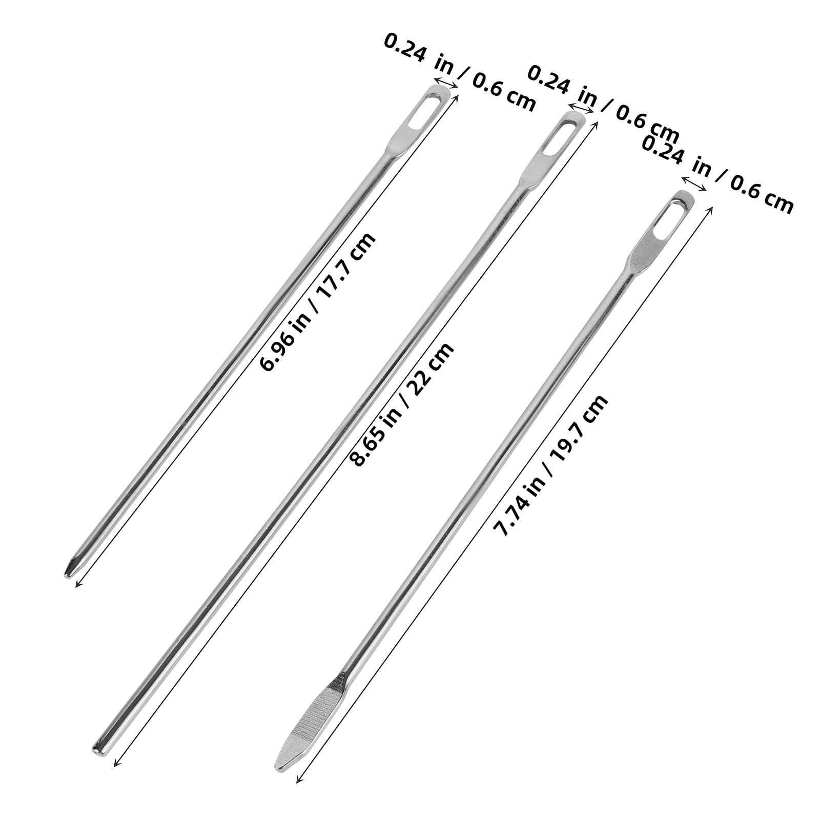 Toyvian Herramienta Enhebrador de Alambre 3 Unidades para Bordado y Quilting Acero de Titanio Niquelado Resistente