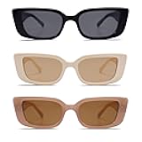 Allarallvr Rectangle Sunglasses for Women 90s Retro Trendy Y2K Classical Vintage Square Shades AR82037