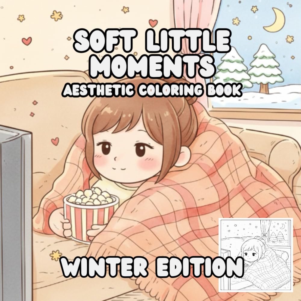Soft Little Moments – Winter Edition: A Cozy Aesthetic Coloring Book for Relaxation and Mindful Creativity (Soft Little Moments – Coloring Book Series)