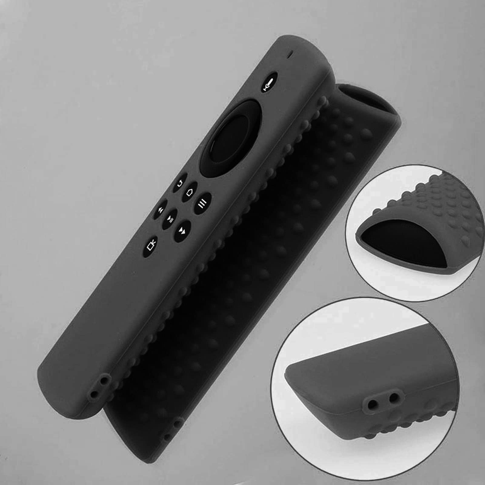 Cubierta de Control Remoto, Funda Protectora Antideslizante de Control Remoto de Silicona Lavable con Cordón para la Familia (Vestido de lencería de Gato Negro)