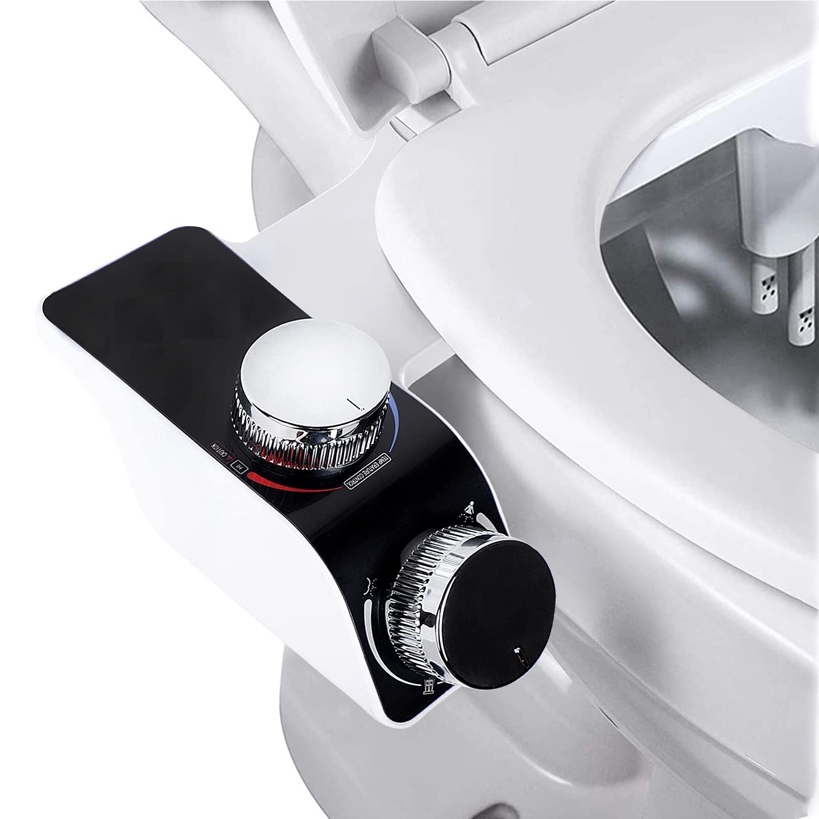 ExceforeBidet Attachment for Toilet Seat,Non-Electric Dual Nozzle Hygienic Bidet Toilet, Adjustable Water Pressure Fresh Water Sprayer,Easy to Install,for Sanitary and Feminine Wash