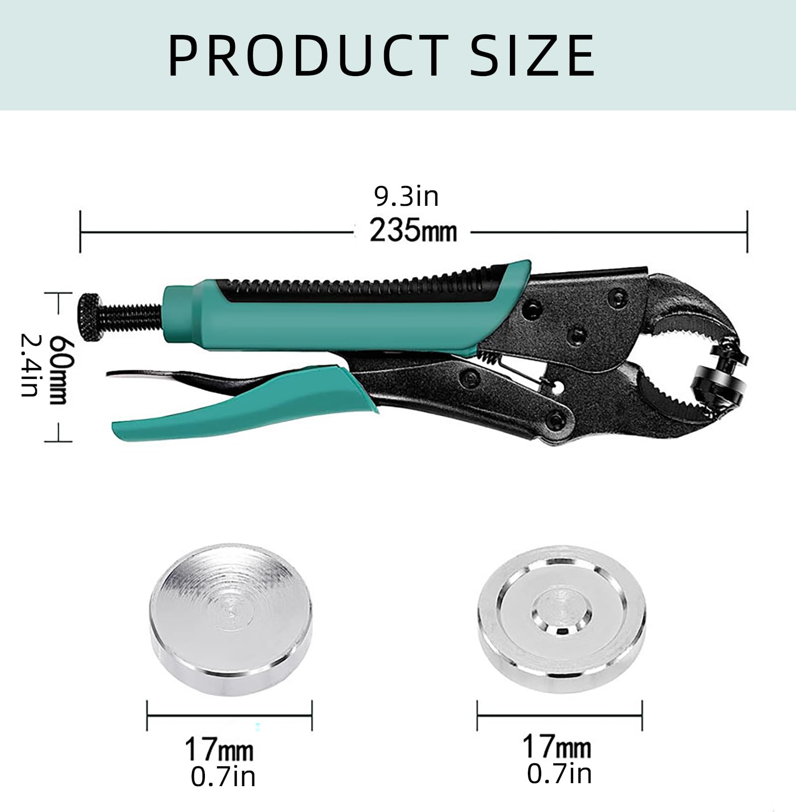 Alicates para Botones de Metal fáciles de Usar, Herramienta Resistente para Reparar Lonas, Lonas de Cuero y Costura.