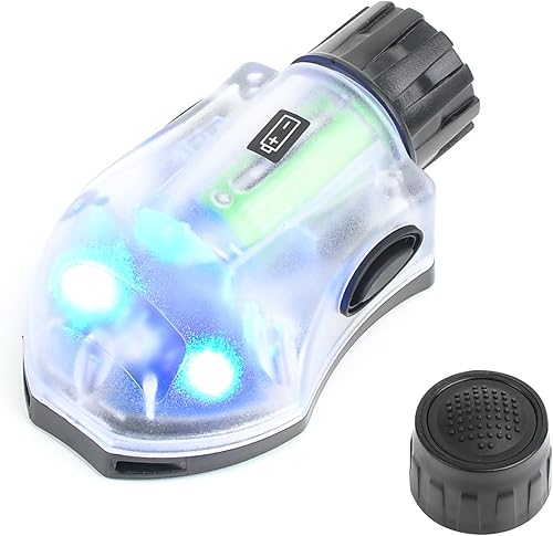 NOBUHIRO Luz táctica de señal para casco, estroboscópico IR + estroboscópico LED azul de 5 velocidades con vibración para identificación de