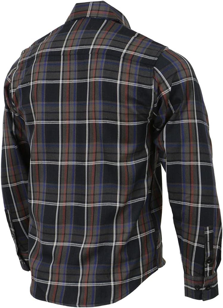 Milwaukee Leather MNG11637 Men's Black, Purple, Grey and Red Long Sleeve Cotton Flannel Shirt - Image 3