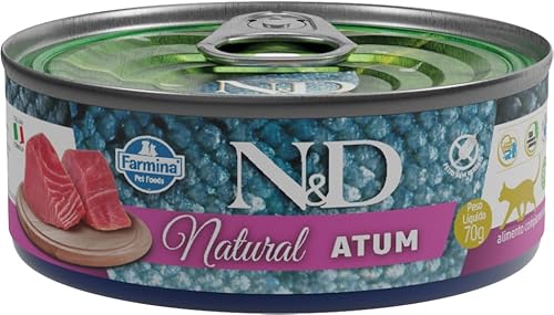 Farmina N&D Natural úmida para Gatos de Todas as Raças Sabor Atum 70g