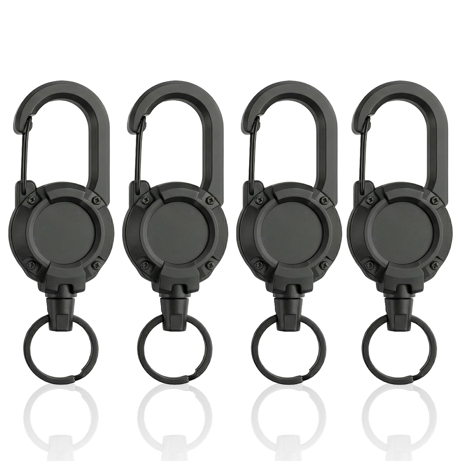 4 Pcs Heavy Duty Retractable Keychain Heavy Duty Retractable Lanyard