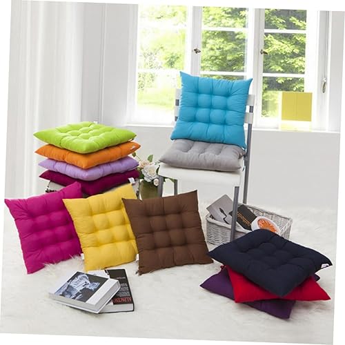 Miniatura 8 de Yardwe Cojines de suelo para oficina, dormitorio, jardín para niños, almohadas de suelo, almohadilla para silla con lazos, cojín de sofá, cómodo y