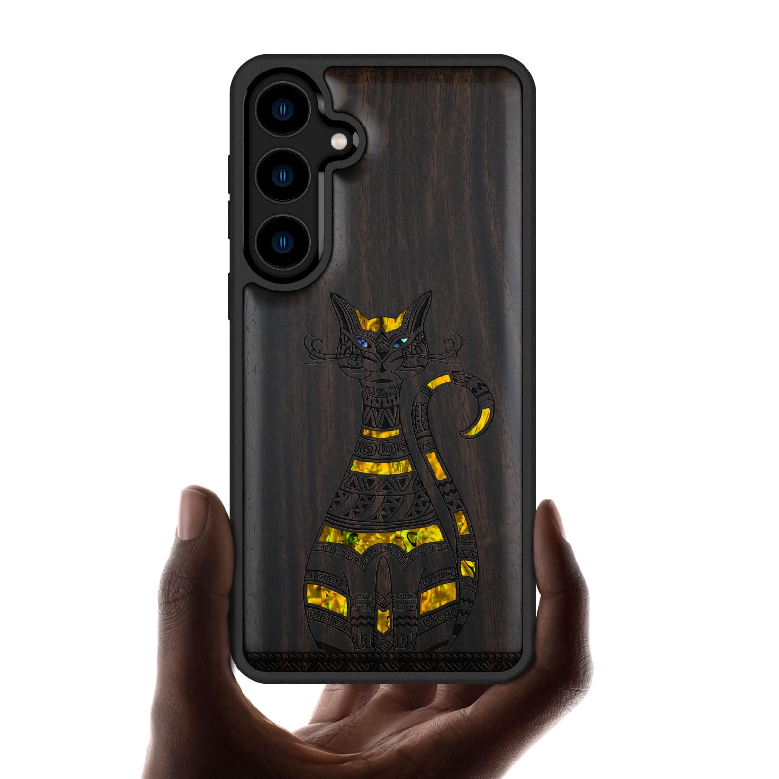 Coque Galaxy S24 Plus antichoc bois gravé anti-rayures - 7