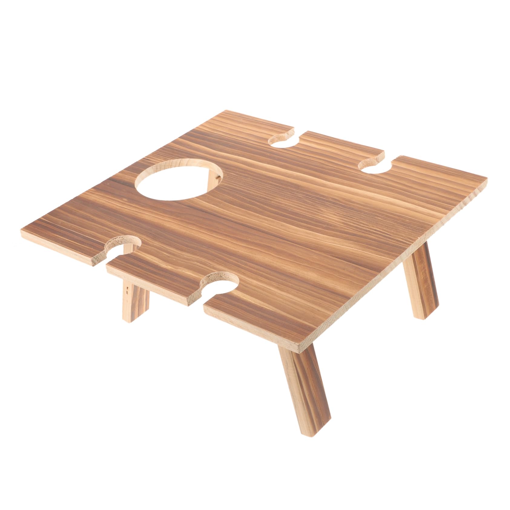 Table à vin en bois pour apéro à la plage et repas de jardin en plein air