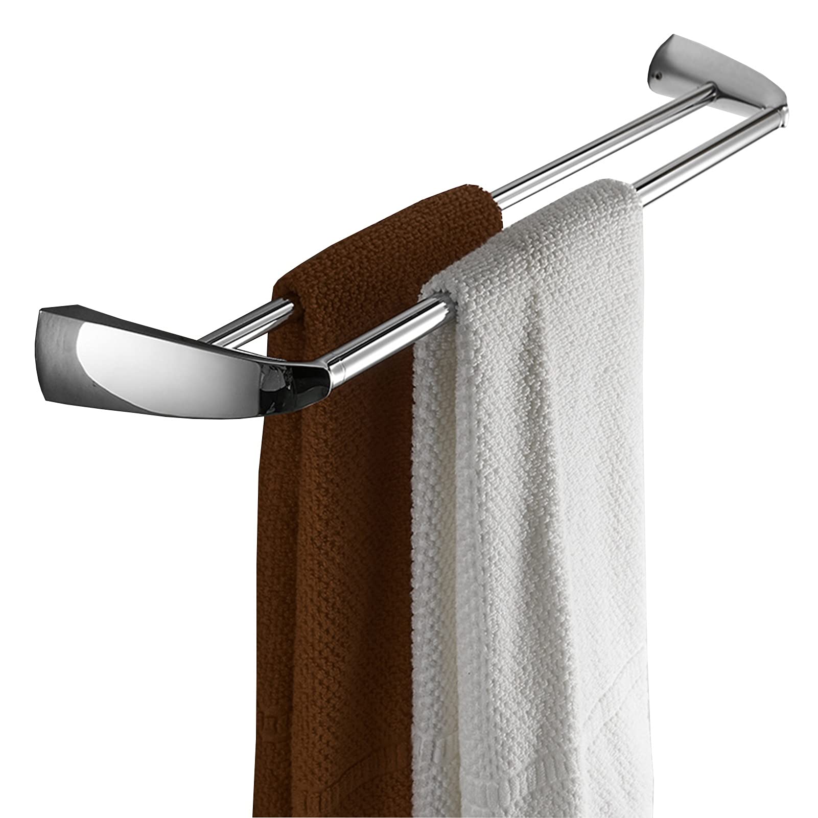 Porte-serviette pour salle de bain et cuisine CRODY rack mural double en alliage