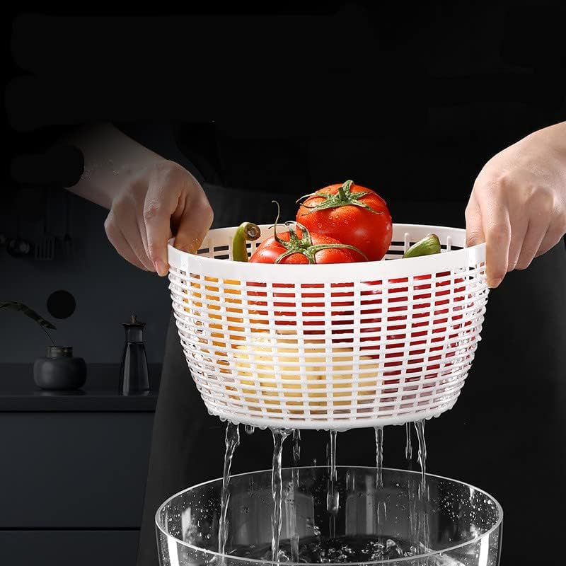 Elektrische Salatschleuder, 4,5 L, Große Kapazität, Salatschleuder, Multifunktionaler Obstwascher, Gemüsetrockner Für Die Küche Zu Hause