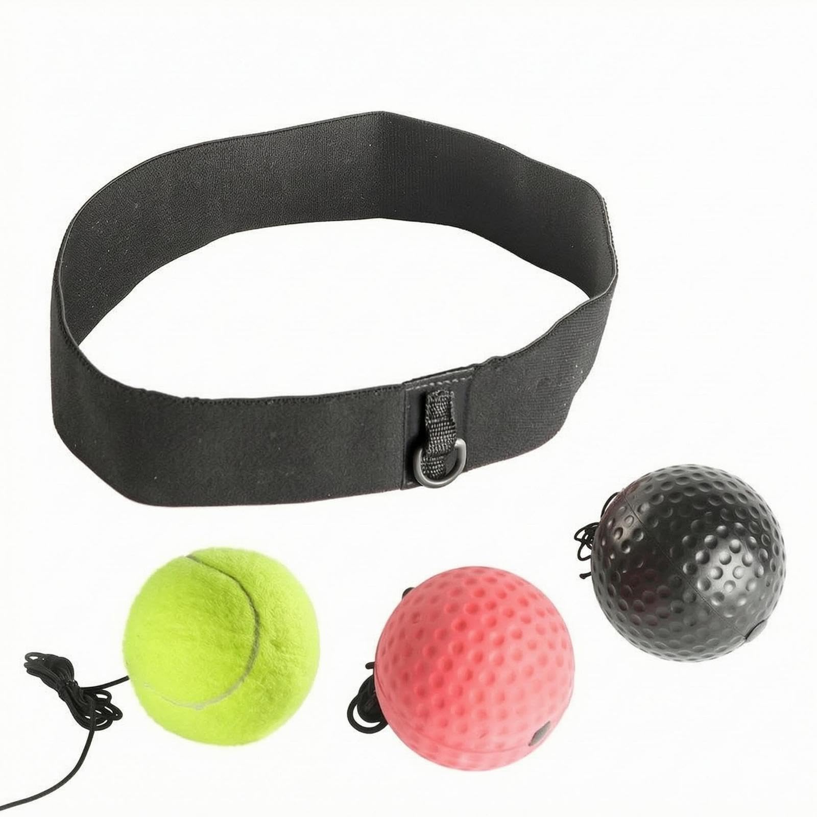 Head Strap Ball Dimpled Reaction Ball Headband Set Textured Buckle Headband a-image-34