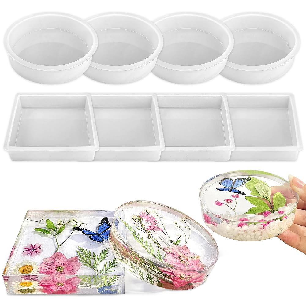Moule silicone profond pour dessous de verre en resine de qualite superieure