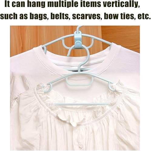 Miniatura 6 de 60 ganchos de conector para colgar ropa, ganchos de plástico, ganchos en cascada, ganchos extensores para perchas resistentes, ahorro de espacio y