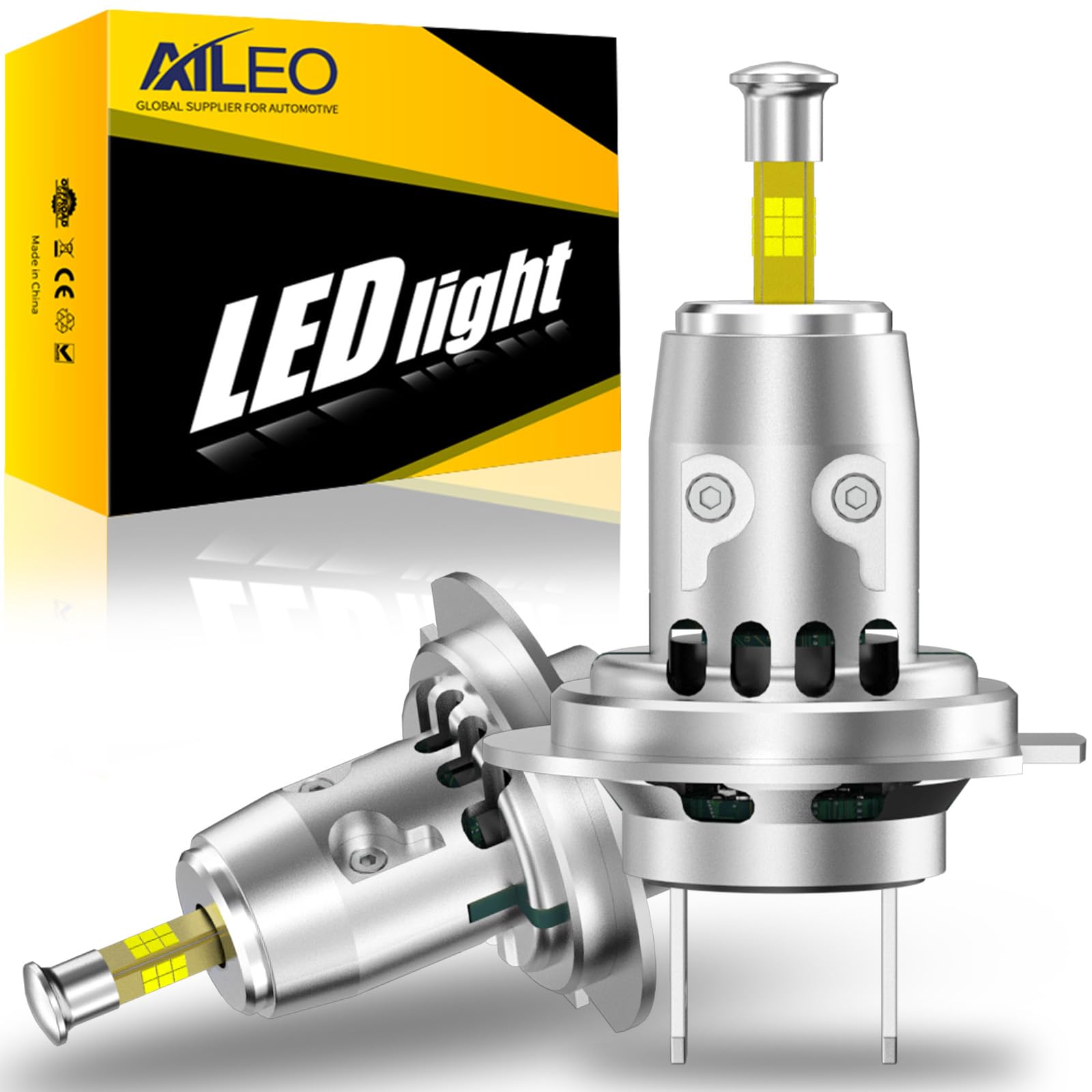 H7 Ampoule LED Phare Avant de Voiture, 240W 20000LM 6500K Blanc Xenon, +800% Plus Lumineux, Ultra Puissante, Anti Erreur, Homologué Route, Refroidissement Avancé Ventilateur – Lot de 2