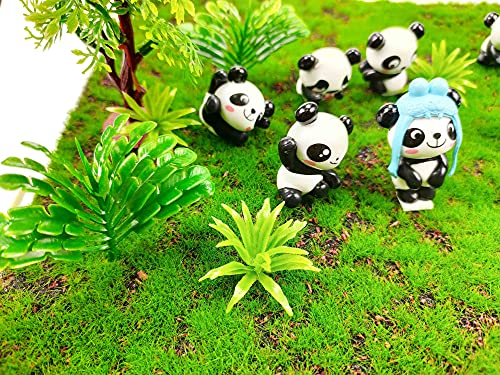 48 Pcs Panda Cake Toppers Panda Toy Figure Playset Mini Panda Figures Cute Panda Toys With Model Bamboo Trees For Kids Birthday Party Decorations #TOP2