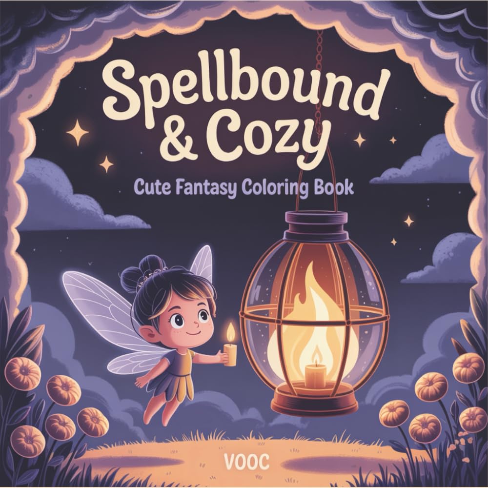 Spellbound and Cozy: Cute Fantasy Coloring Book Featuring Magical Creatures, Witches, Fairies, and Enchanted Forest Scenes for Adults Teens Relaxation (Enchanted Realms - Fantasy Coloring)