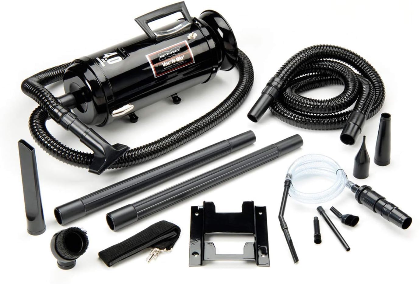 METROVACVac N Blo VNB4AFBR - 4.0 Peak HP Car Vacuum & Blower, All-Steel Construction, Versatile Automotive Detailing Tool with Attachments, MagicAir Inflator Included