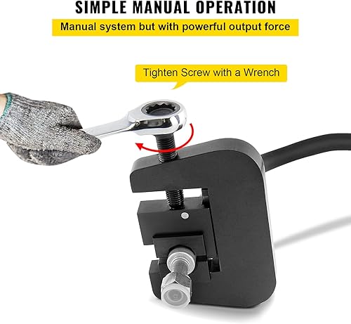 Miniatura 4 de Mophorn 7843B Kit de crimpadora manual de manguera de aire acondicionado, kit de herramientas de mano para engarzar manguera de aire con 4 troqueles