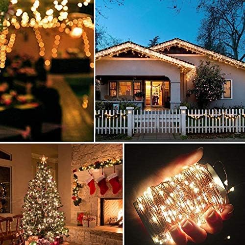 Twinkle Star Fairy Lights Battery Operated, 300LED 30m Copper Wire LED String Lights with Remote, 8 Modes Indoor Outdoor Battery Fairy Lights for Bedroom Party Christmas Tree Lights Decoration