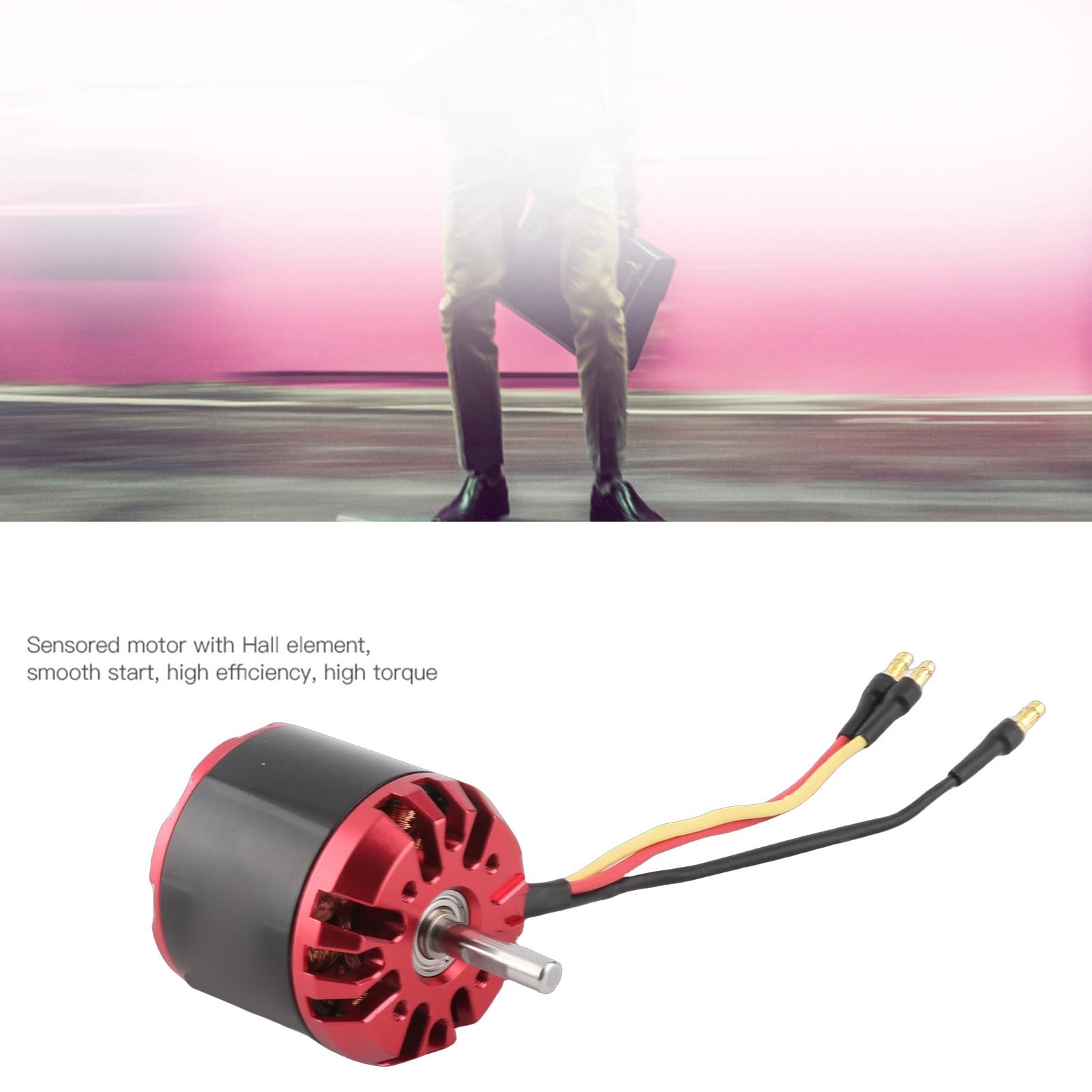 Hidyliu Motor sin Escobillas C4250 para Patinete Eléctrico, Conversión de Energía de Alta Eficiencia, sin Sensores, 2 Unidades